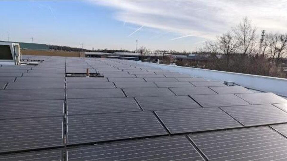 Photovoltaikanlage auf einem Flachdach